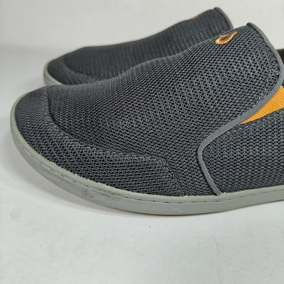 Olukai Men\'s Nohea Mesh Slip On Casual Shoes Graphite Orange Size 9 main image 9